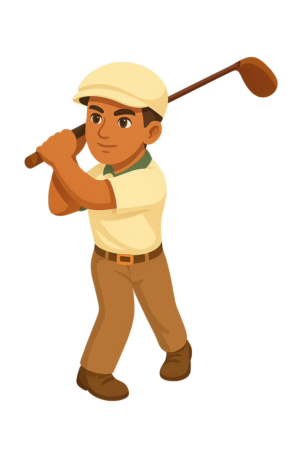 Saneel Nand swinging golf club