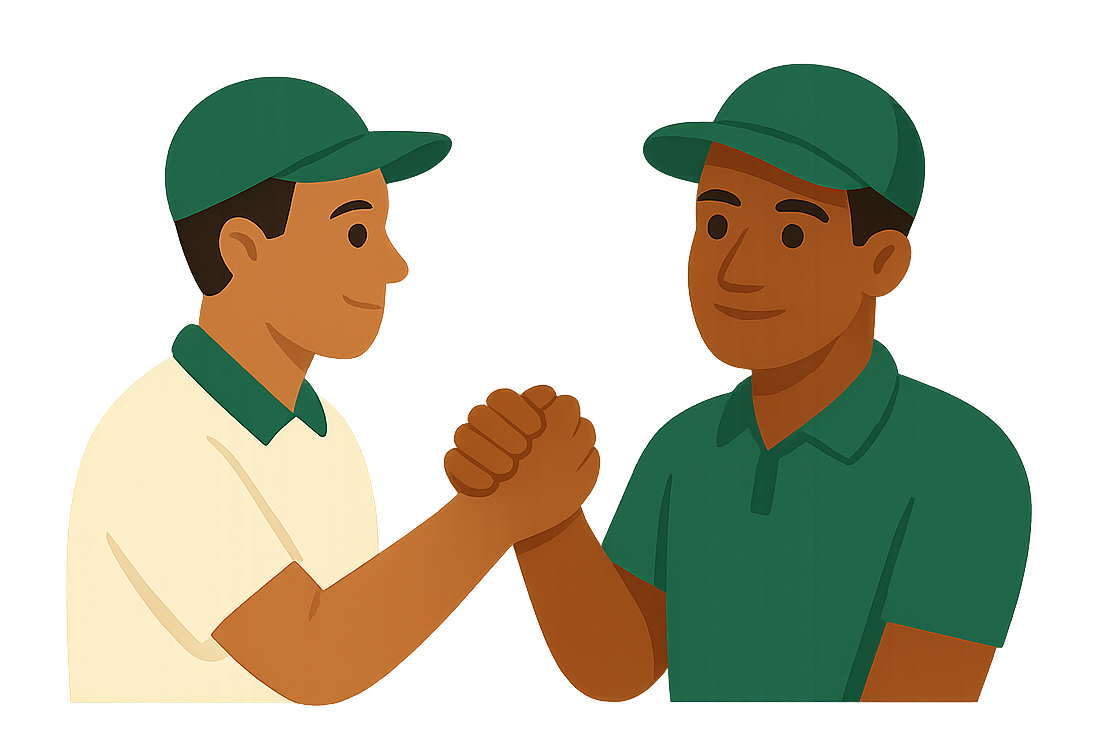 coach and student shaking hands